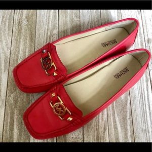 Michael Kors coral slip-ons